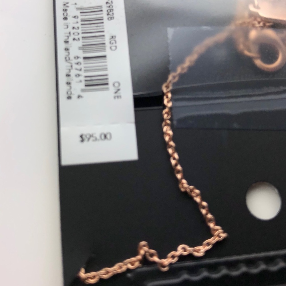 Coach Rose Gold C Pave Signature Pendant Necklace - Picture 6 of 7